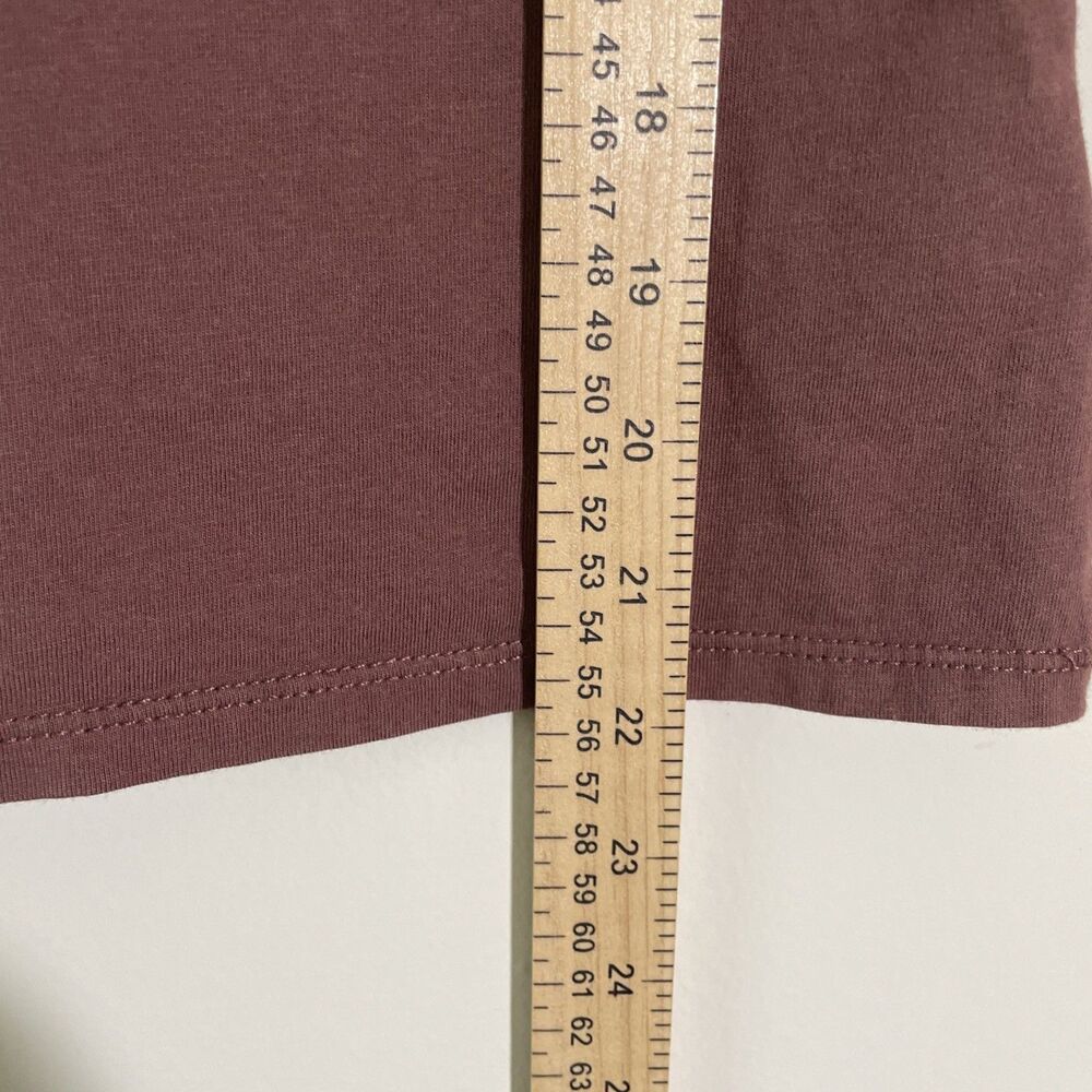 Paige Women's Erissa Ruffle Sleeve Tee Sz Small Mocha Brown Cotton Casual Office - Picture 6 of 9